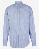 Chemise Comfort Fit à carreaux Mouchoir bleu/blanc